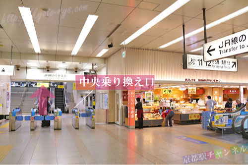 新幹線京都駅の中央口乗り換え口